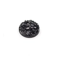 Round 8mm black resin druzy stone with sparkling starry sky texture for jewelry making - Black Druzy (12)