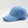 Classic light blue baseball cap in woven fabric with a solid color minimalist design - Light Blue