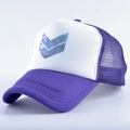 Casquette trucker violette et blanche avec motif géométrique de surf imprimé - M (56-59cm) / Violet