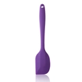 Professional purple silicone spatula with a seamless design and soft bottom reflection - Purple