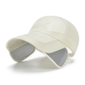 Gorra de pesca beige con malla transpirable y viseras solares laterales retráctiles - Ajustable / Beige