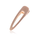 Pinza de pelo minimalista de metal en oro rosa con acabado cepillado sobre fondo blanco - Oro Rosa Cepillado