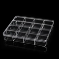 Transparent 15-grid acrylic jewelry storage box with individual compartments - Acrylic 16-Grid Storage Box