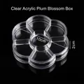 7-compartment plum-shaped transparent acrylic jewelry storage box with 10cm diameter - Plum Blossom 7-Grid Box