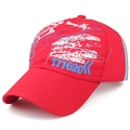 Casquette de baseball rouge pour enfants à séchage rapide avec motif avion vue latérale - Rouge