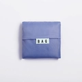 Foldable eco-friendly oxford cloth shopping bag in lilac purple with square pouch design - Gray