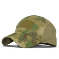 Tactical jungle camouflage mesh baseball cap with front velcro patch area for outdoor gear - Adjustable / Woodland Camo(5)