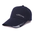 Dunkelblaue Baseballkappe für Herren mit verlängerter Krempe für Outdoor-Sonnenschutz - Marineblau