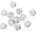 Round clear resin charms with sparkling silver sequins and glitter for jewelry making - No.10 Silver Glitter (10mm Square Sequins)