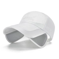 Cappello da sole bianco con tesa grigia estraibile e ricamo Chinese Fishing - Regolabile / Bianco