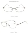 Detailed views of vintage silver metal glasses frame from front and side angles - Silver Frame Clear Lens