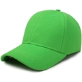 Classic bright green cotton twill baseball cap with a curved brim and six-panel design - Fluorescent Green