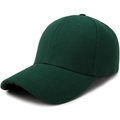 Classic dark green baseball cap made of premium cotton twill with pre-curved brim - Olive Green