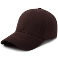 Classic dark brown cotton baseball cap in a minimalist breathable six-panel structure - Brown