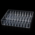 Transparent multi-grid acrylic storage box with tiered layers for jewelry and cosmetics - 20-Slot Bracelet Tray