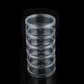 5-tier stackable round clear acrylic storage box for jewelry and small parts - 5-Layer Round Pillar Storage Box