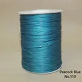 Peacock blue round waxed cord No. 110 for DIY jewelry making and braided necklaces - 1mm/160m / Peacock Blue (No.110)