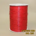 Chinese Red 135 woven necklace cord on a white spool for DIY jewelry making - 1mm/160m / China Red (No.135)