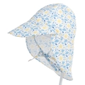 Detail of light blue sun hat with neck flap and Love Summer cartoon print for kids - Sun Print