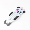 Cute panda cartoon hair clip for girls with pink bow and white metal BB clip finish - Panda