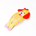 Cute yellow and red cartoon dog metal BB hair clip with pink polka dots for girls - Yellow Dog
