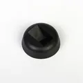 Base rotonda nera per scatola espositiva sospesa con finitura opaca e slot a M - Base rotonda / Nero