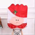 Coprisedia natalizio rosso festivo con simpatico design a gnomo e fiocco verde decorativo - Mamma Natale / 44*54cm