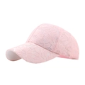 Berretto da baseball in pizzo rosa con delicato ricamo a margherita e mesh - Regolabile / Rosa