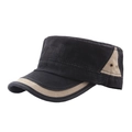 Cappello militare vintage in tela lavata con design patchwork per la protezione solare - Regolabile / Nero