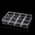 Transparent 15-compartment acrylic jewelry storage box with mirror reflection - Acrylic 12-Grid Storage Box