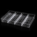 Transparent acrylic organizer with multi-grid layout for sunglasses and jewelry display - 40-Slot Bracelet Tray