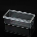 Clear rectangular acrylic jewelry storage box with lid and elegant reflective base - Acrylic 17x8x5.5 Rectangular Box