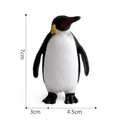 Statuetta realistica di pinguino imperatore con dimensioni 7x4.5x3cm su sfondo bianco - Pinguino Imperatore in Piedi (PL127-115)