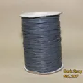 Dark gray woven wax cord No. 167 wound on a spool for DIY jewelry and hand braiding - 1mm/160m / Dark Grey (No.167)