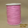 Deep pink round waxed cord 168 on white spool for DIY handmade jewelry weaving - 1mm/160m / Deep Pink (No.168)