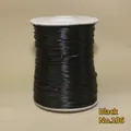 Bobine de cordon de coton ciré noir n° 106 pour bijoux et couture de cuir artisanale - 2mm/80m / Noir (N° 106)