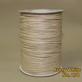 Ivory white wax cord No.170, handmade braided string neatly wound on a spool - 1mm/160m / Ivory White (No.170)