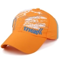 Casquette de sport orange pour enfants avec imprimé montagne et texte Around the World - Orange