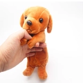 Plüschtier-Federmäppchen Hund Braun, in der Hand gehalten, weiches Material - 25cm / Golden Retriever