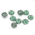 Green and silver glitter resin square beads with rounded edges for jewelry making - No.8 Green Silver (10mm Square Sequins)