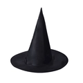 Classic black pointed witch hat for Halloween party costumes and cosplay outfits - One Size / Pure Black Witch Hat (One Size)