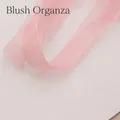 Elegant bridal belt featuring blush pink organza ribbon for weddings and formal gowns - Blush Organza