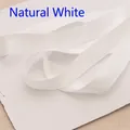 Elegant off-white bridal satin ribbon sash with smooth texture for wedding dresses - Pure White