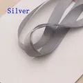Elegant bridal wedding sash featuring shiny silver rhinestones on a silky silver ribbon - Silver