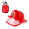 Rode brandweerhelm speelgoed met vizier en netverpakking voor kinderkostuums - Brandweerhelm