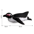 Modello di pinguino solido realistico con dettagli rossi e lunghezza totale di 14 cm - Pinguino da Sci (PL127-114)