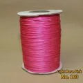 DIY light rose red waxed cord on spool for handmade braided jewelry, style No. 103 - 1mm/160m / Light Rose Red (No.103)