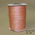 Pink handmade waxed cotton cord spool for DIY necklace weaving Han Pink No 189 - 1mm/160m / Han Pink (No.189)