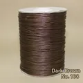 Dark brown waxed cord No.108 for DIY jewelry making on a white spool roll - 1mm/160m / Dark Brown (No.108)