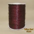 DIY Wine Red waxed cord on spool for jewelry making, No. 134 metallic finish - 1mm/160m / Wine Red (No.134)